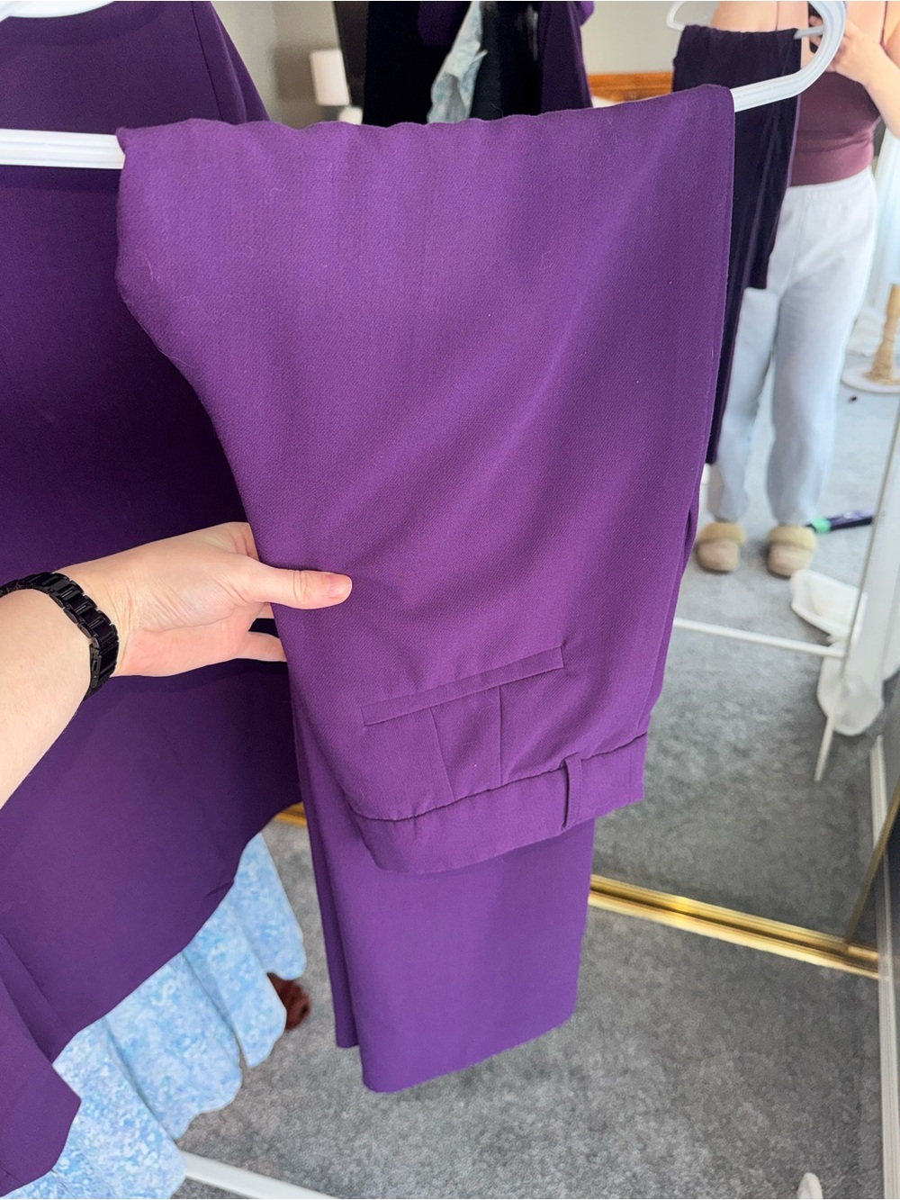 Dynamite Purple Women's Tailored Pantsuit with Vest - Picture 5 of 11